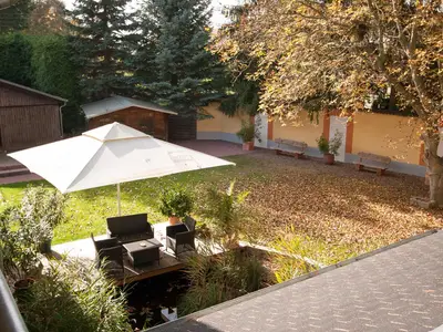 Pension Blick vom Balkon