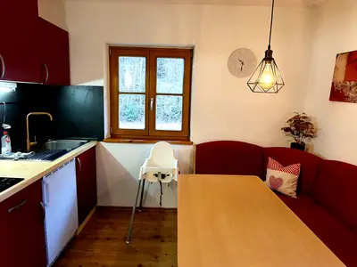 Fewo Bergblick / Küche mit Essecke