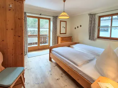 Schlafzimmer mit Doppelbett Haus Stephanus Fewo 3