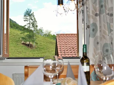 Ausblick aus dem Wohnzimmer Fewo Rosi