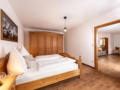 Schlafzimmer mit Doppelbett Fewo 2 Scheffmannlehen