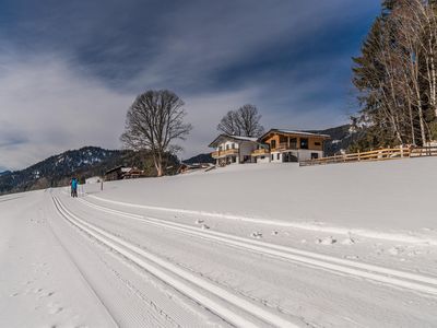 aussen mit lanlgauf loipe ferienwohnung ahorn rams