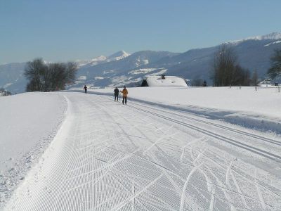 Langlaufloipen am Haus