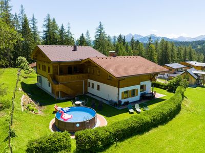 Haus Silberdistel - Hausfoto Sommer mit Pool