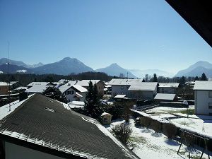 Winterbild - Aussicht von der Himmel + Berge Wohnung
