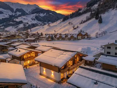 Außenseite Ferienhaus [Winter]