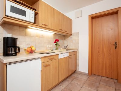 Küche in der Zwei-Raum Ferienwohnung im Landhaus Andrea