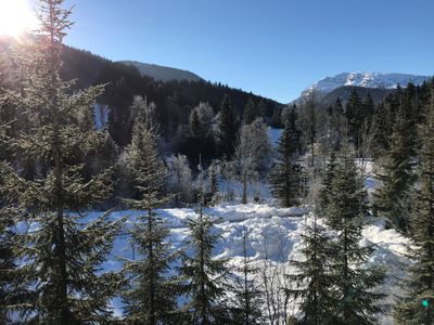 die Aussicht vom Balkon