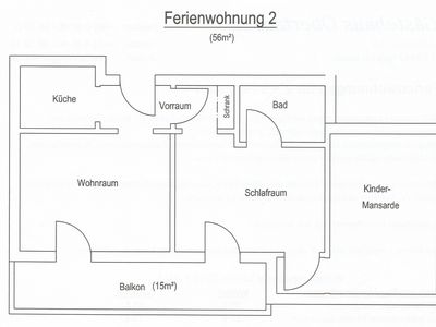 Grundriss der Wohnung 2