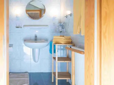 Bad und Toillette im Appartement Weitblick