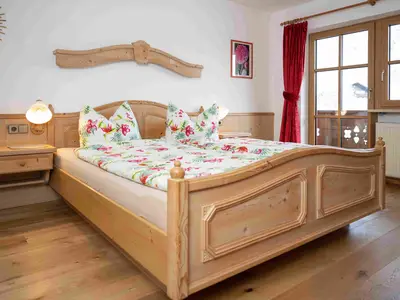 Schlafzimmer im Appartement Bergblick