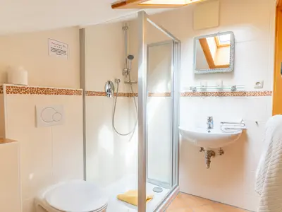 Badezimmer mit Dachfenster
