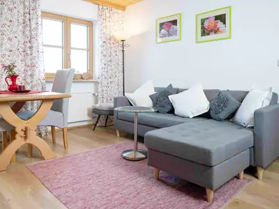 Wohnzimmer im Appartement Apfelbaum