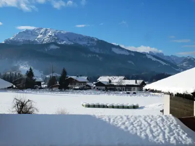 Ausblick vom Balkon im Winter
