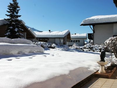 Blick in unseren Garten im Winter