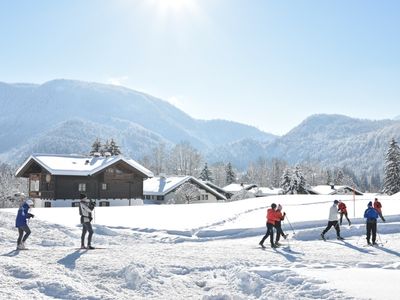 Langlaufloipe direkt vorm Haus Döllerer