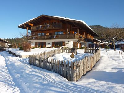 Unser "Gästehaus Schönfeld" im Winter...