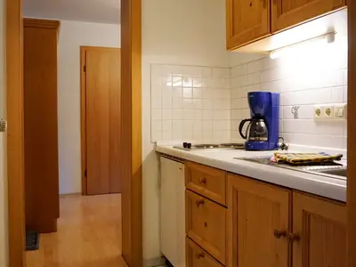 Küche in der Ferienwohnung Steinplatte