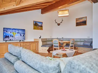 Wohnzimmer Ferienwohnung Kaiserblick