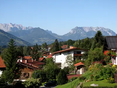 Blick  zum Wilden und zahmen  Kaisergebirge