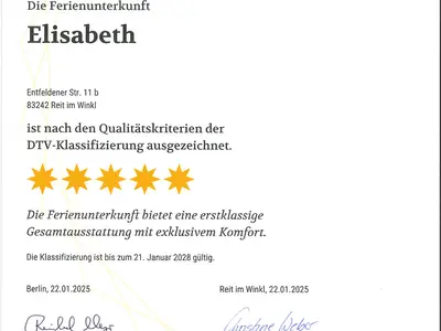 Aktuelle 5-Sterne-Zertifizierung (Januar 2025)