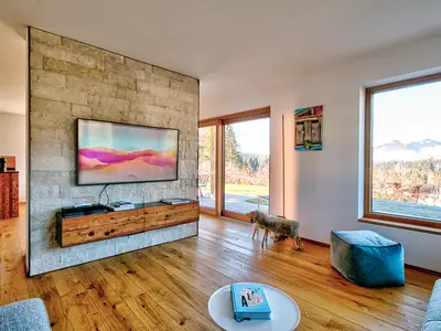 designchalets auf 685 bergstadl Wohnzimmer