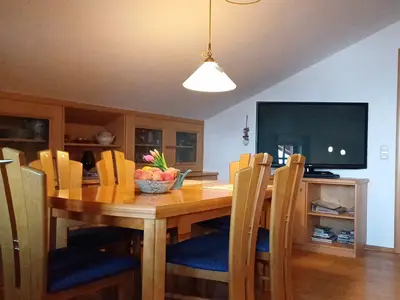 Essbereich Ferienwohnung Gipfelruhe