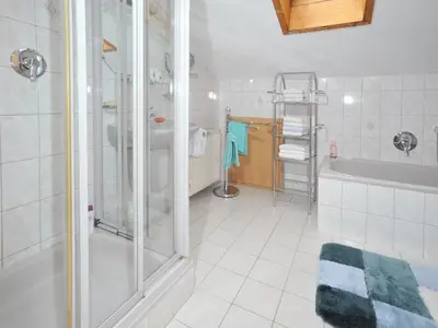 Badezimmer in der Ferienwohnung Gipfelruhe