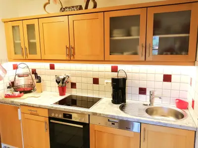 Ferienwohnung "Geigelstein": bestens ausgestattete Küche mit Spülmaschine...