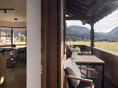 activechalets six.nine.eight alpstyle plus Blick vom Balkon