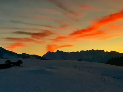 Sonnenuntergang im Winter