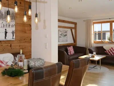 Küche und Wohnzimmer