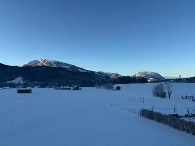Ausblick Balkon Winter