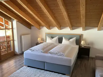 Schalfzimmer Ferienwohnungen „Edelweiss“ im Haus am Wiesbach