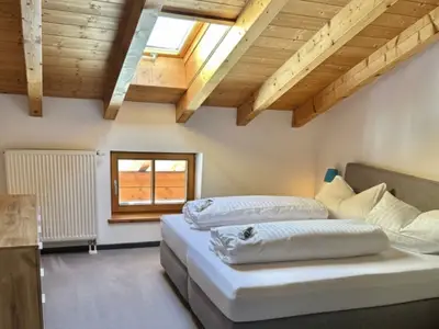 Schlafzimmer Ferienwohnungen „Edelweiss“ im Haus am Wiesbach