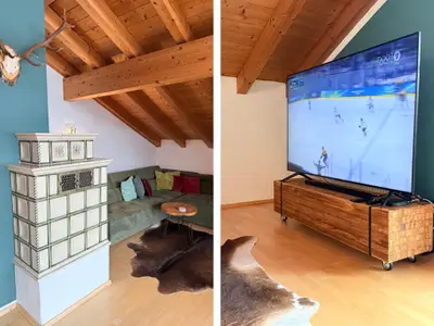 Wohnzimmer Ferienwohnungen „Edelweiss“ im Haus am Wiesbach