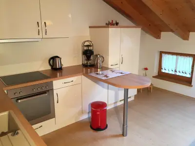 Küche Ferienwohnung Loft „Edelweiss“im Haus am Wiesbach