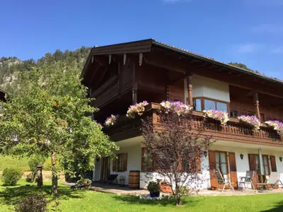 Terasse Ferienwohnung „Alpenrose“ im Haus am Wiesbach