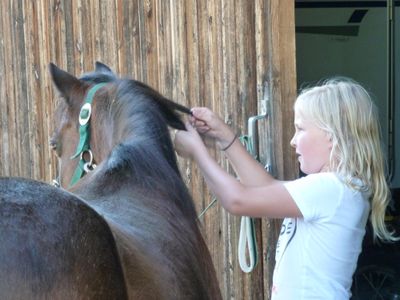 Pferdemädel u. unser Gnadenbrotpony Sissy (1)