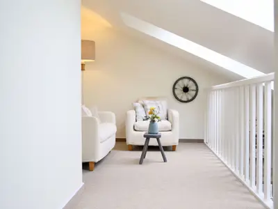 Flur oben mit Sitzecke