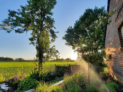 ländliche Lage der Ferienwohnung bei Sonnenschein