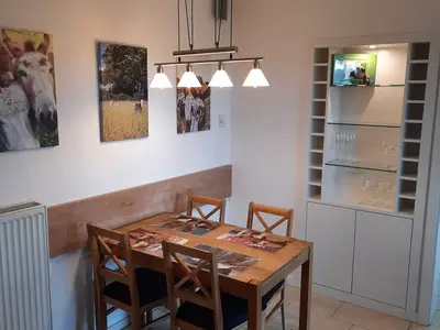 Esstisch in der Ferienwohnung am Eselhaus