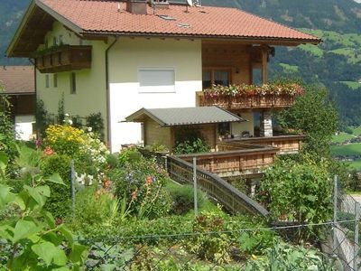 Garten mit Blick zum Haus