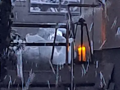 Überdachter Eingangsbereich