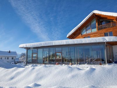 Ostseite des Hauses im Winter