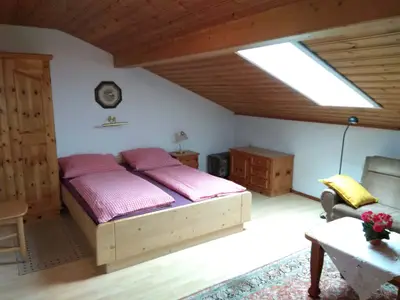 Schlafbereich Ferienwohnung Kampenwand