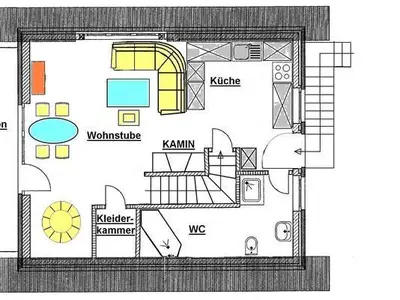 Grundriss Obergeschoss-Wohnung
