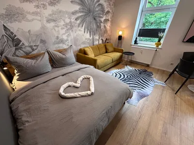 Ferienwohnung Dschungel Bett