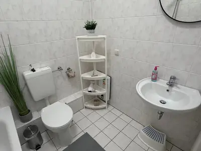 Ferienwohnung Hafenkante Badezimmer