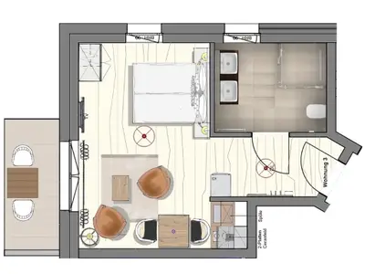 Ferienwohnung für 2 Personen (32 m²) in Rostock 5/8